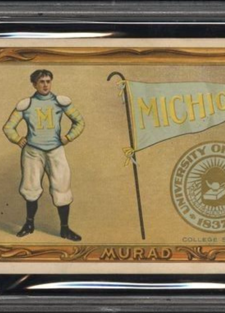 University of Michigan 1910-11 T6 Murad #18 PSA 2 - First Michigan Card Made!