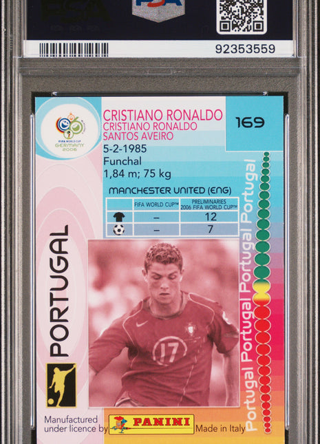 2006 Panini World Cup Germany Cristiano Ronaldo #169 PSA 10