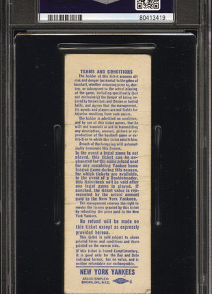 1976 1st Game at Renovated Yankees Stadium Renovated PSA 1