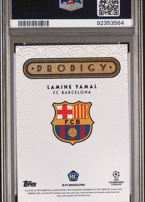 2023-24 Topps Deco UEFA Club Competitions Lamine Yamal Prodigy PSA 10