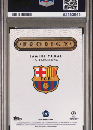 2023-24 Topps Deco UEFA Club Competitions Lamine Yamal Prodigy PSA 10