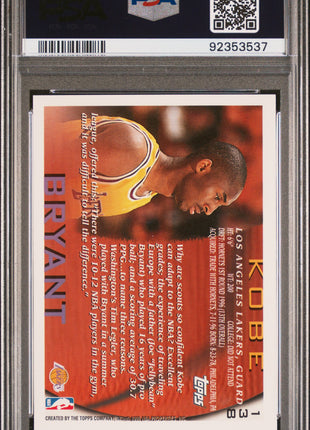 1996 Topps Kobe Bryant #138 PSA 9