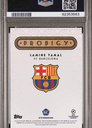 2023-24 Topps Deco UEFA Club Competitions Lamine Yamal Prodigy PSA 10