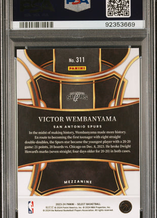 2023 Panini Select Victor Wembanyama #311 PSA 10