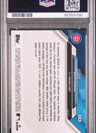 2024 Topps Now Shota Imanaga #165 PSA 10