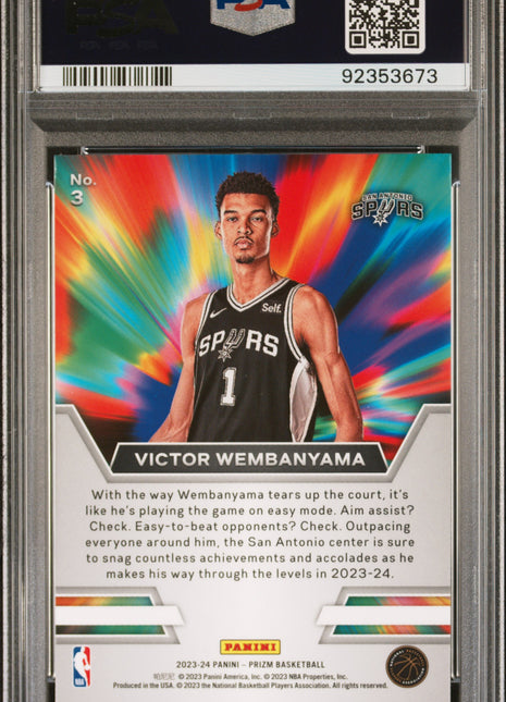 2023 Panini Prizm Instant Impact Victor Wembanyama #3 PSA 10