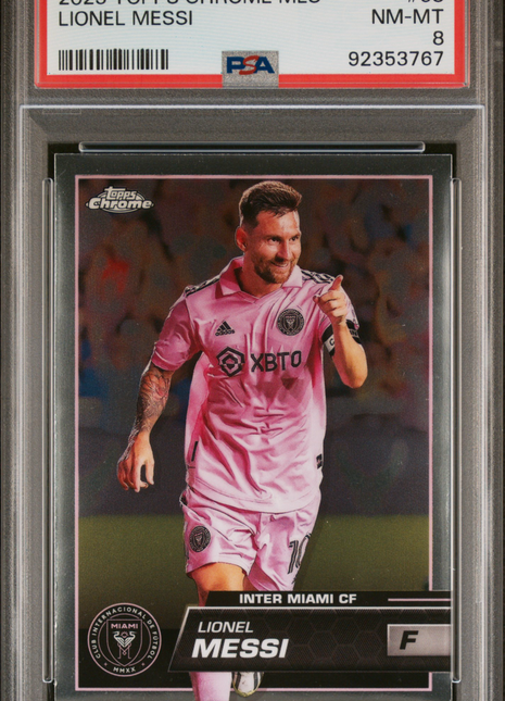 2023 Topps Chrome MLS Lionel Messi #58 PSA 8