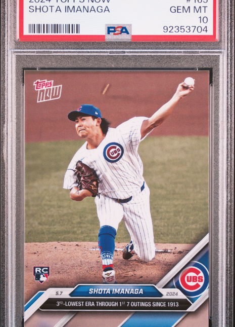 2024 Topps Now Shota Imanaga #165 PSA 10