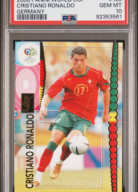 2006 Panini World Cup Germany Cristiano Ronaldo #169 PSA 10