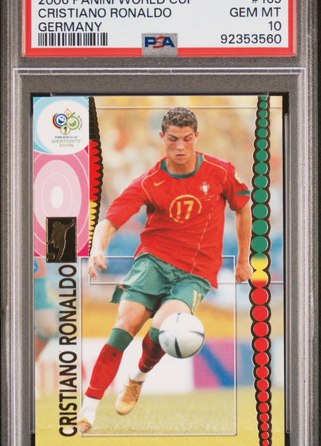 2006 Panini World Cup Germany Cristiano Ronaldo #169 PSA 10