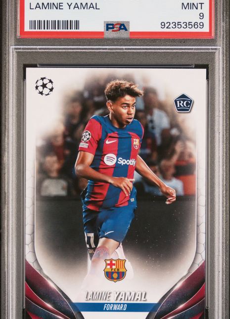 2023-24 Topps UEFA Club Competitions Lamine Yamal #64 PSA 9