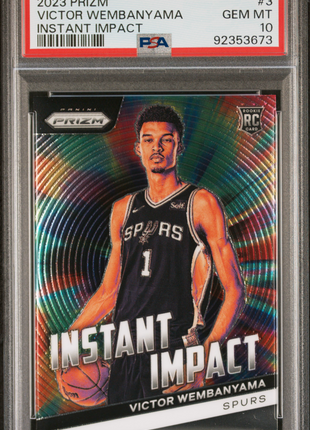 2023 Panini Prizm Instant Impact Victor Wembanyama #3 PSA 10