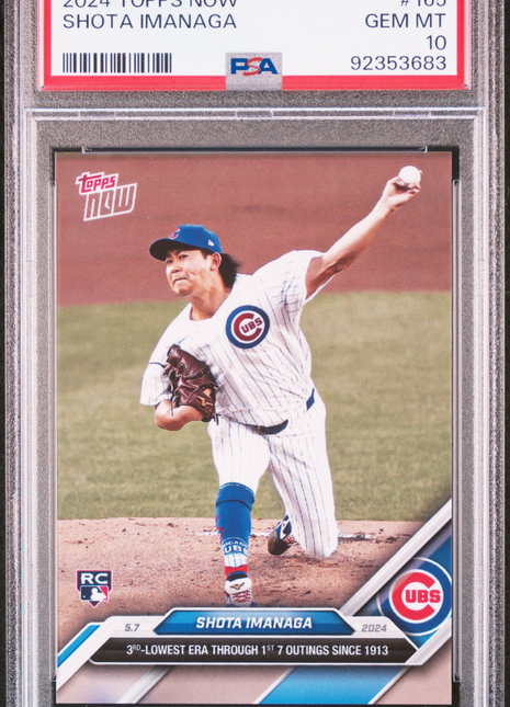 2024 Topps Now Shota Imanaga #165 PSA 10