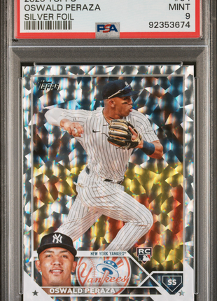 2023 Topps Oswald Peraza #94 Silver Foil PSA 9