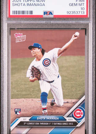 2024 Topps Now Shota Imanaga #165 PSA 10