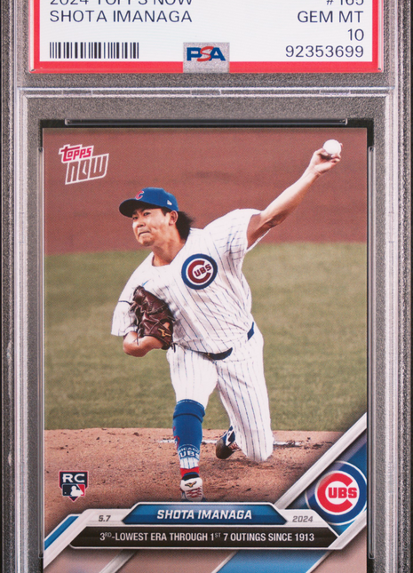 2024 Topps Now Shota Imanaga #165 PSA 10