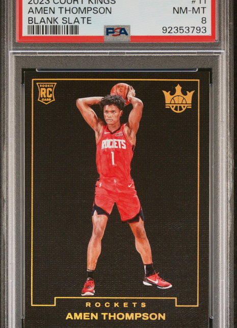 2023 Panini Court Kings Blank Slate Amen Thompson #11 PSA 8