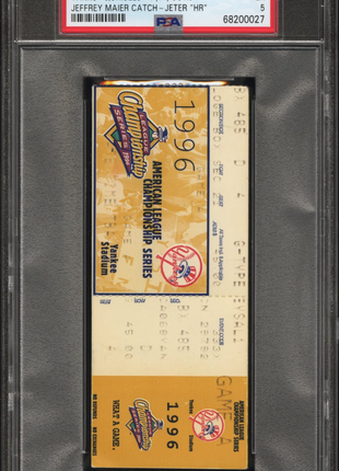 1996 Jeffrey Maier Catches Jeter “Home Run” PSA 5 - Iconic Yankees Moment